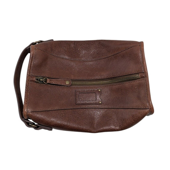 Patricia Nash Chestnut Brown Verona Travel Case Toiletry Bag Dopp Kit $128 Map
